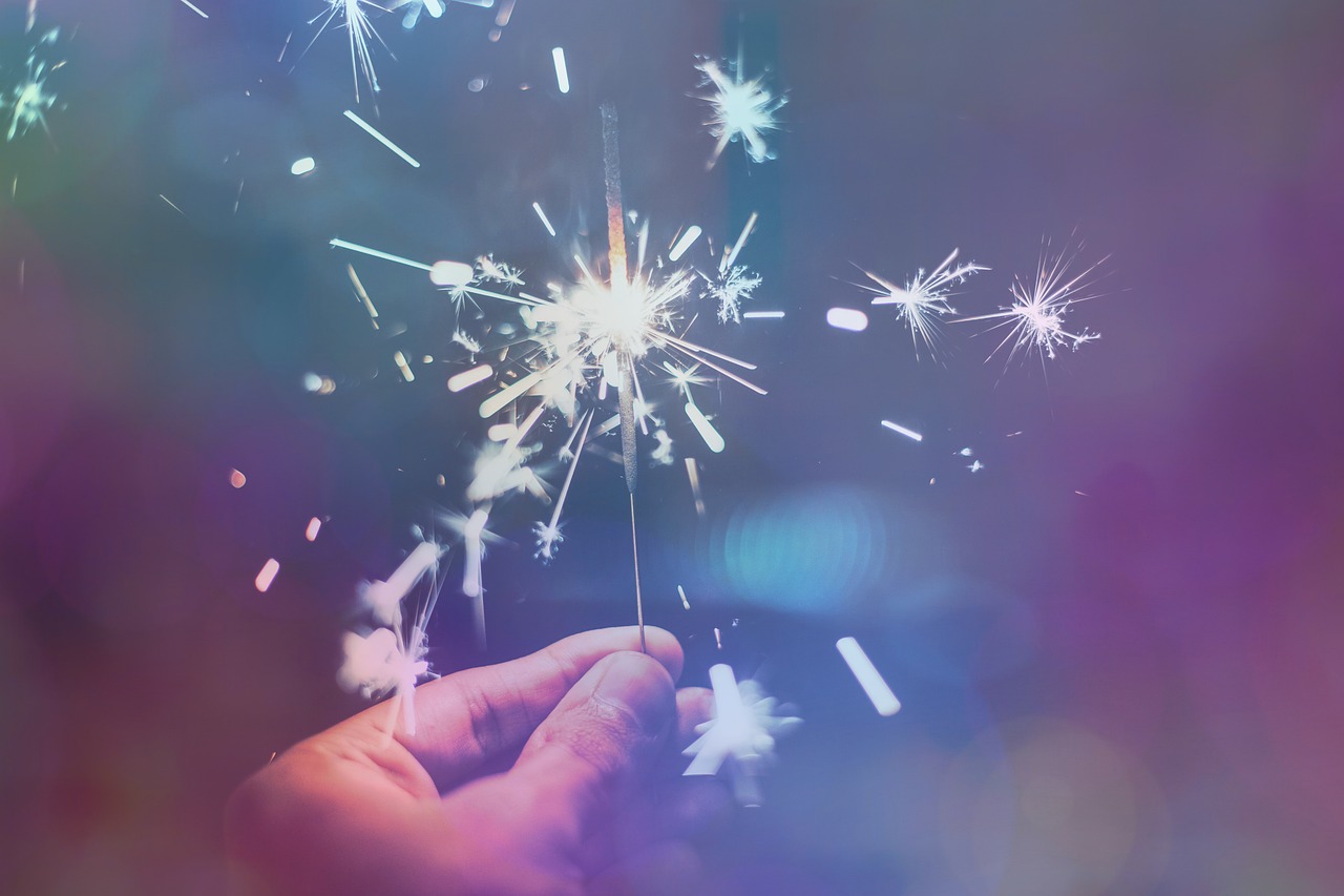 sparkler, new year's eve, festive